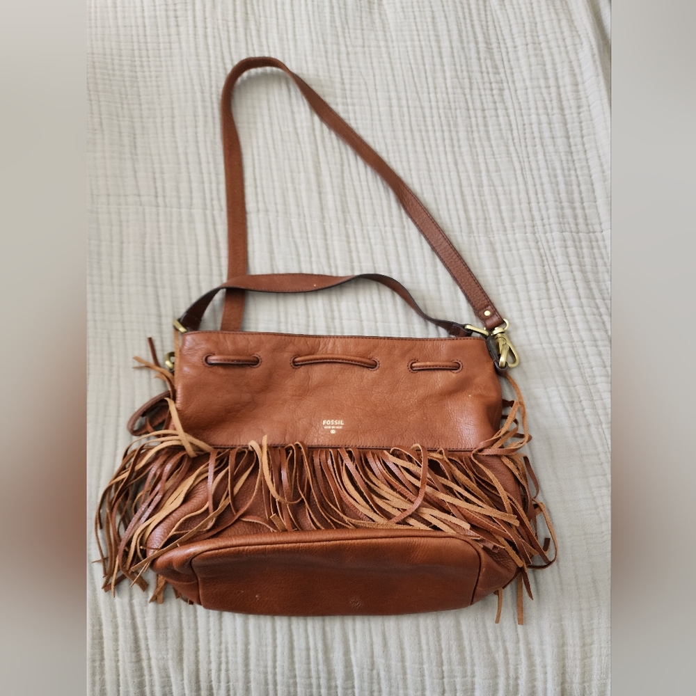 Fossil Jules fringe crossbody/hobo bag